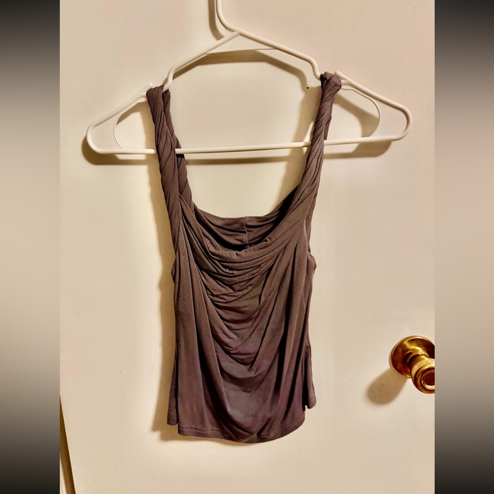 NWOT - Rouched Grey Tank Top - Picture 6 of 9